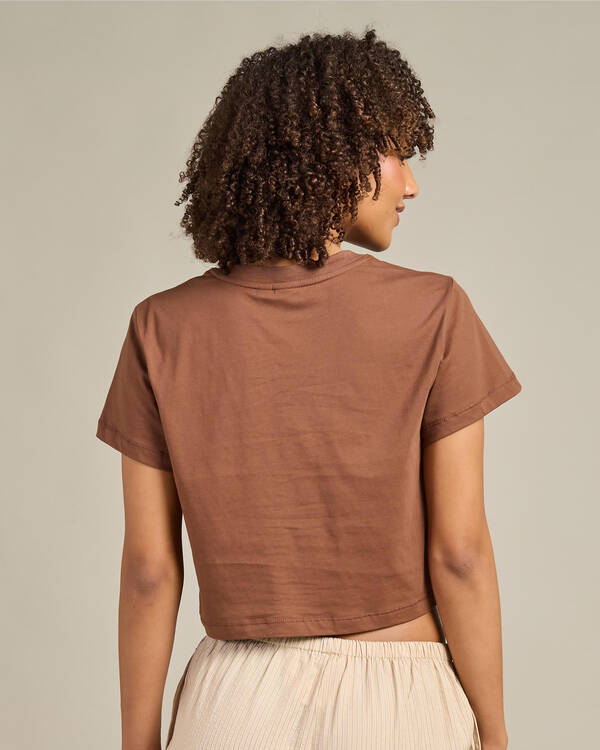 Rhythm Sun Crop Crew T-Shirt for Womens