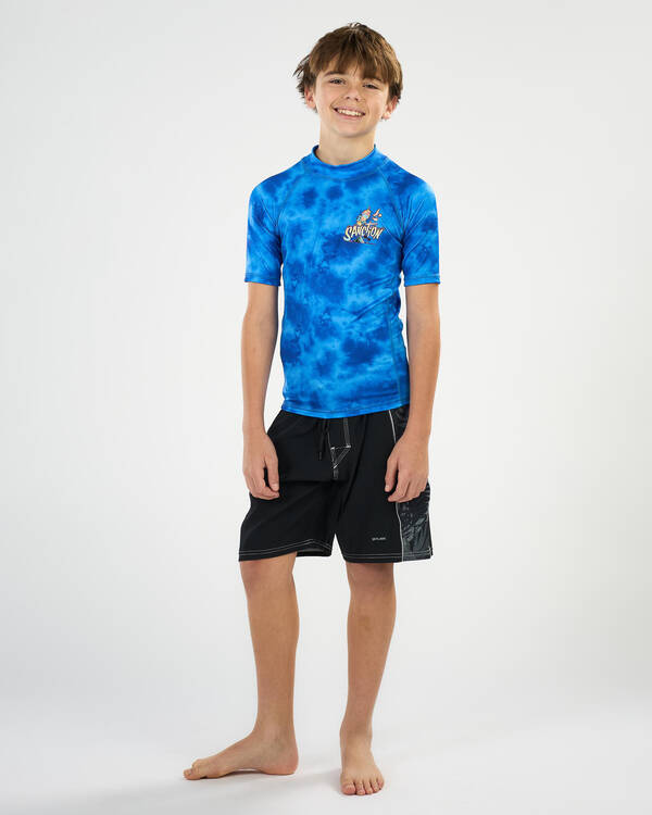 Sanction Boys' Brain Freeze Short Sleeve Rash Vest for Mens