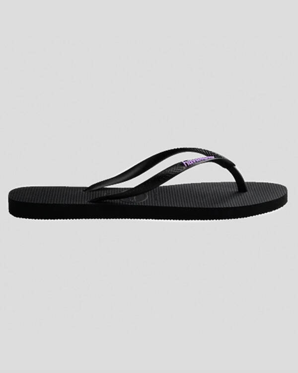 Havaianas Slim Rubber Logo Thongs for Womens