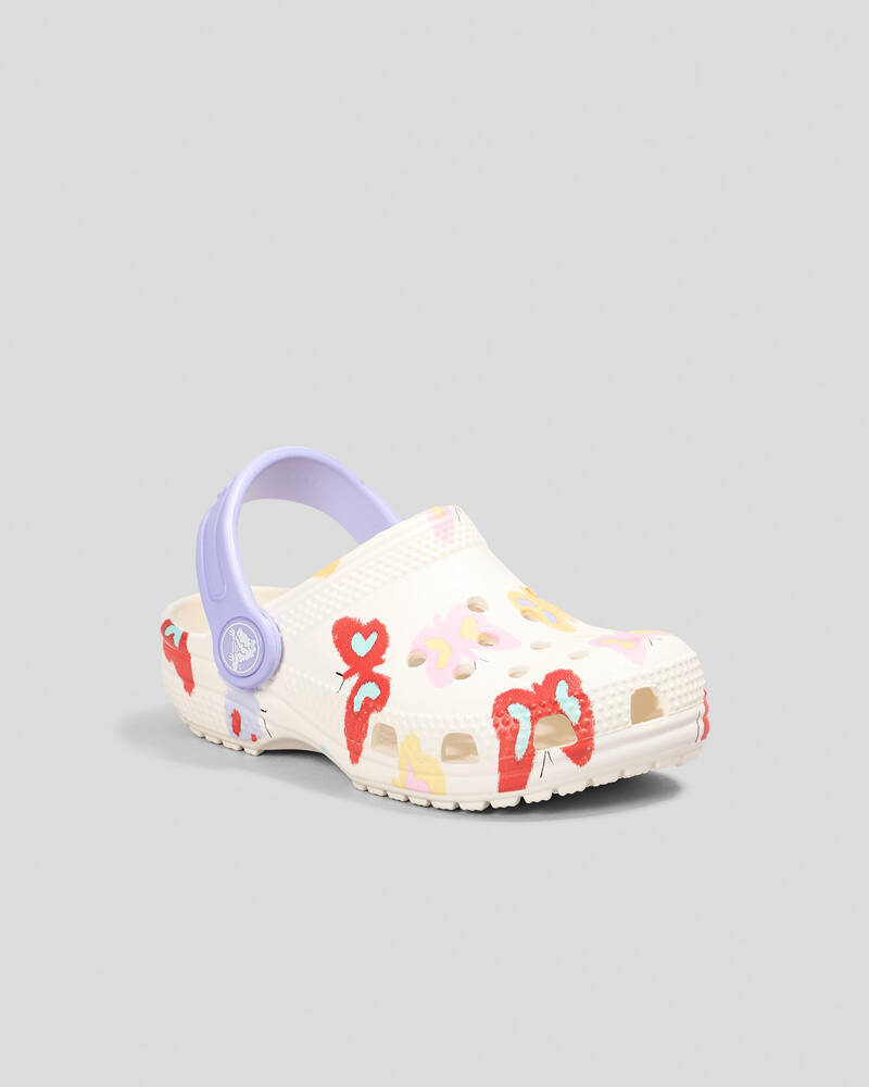 Crocs Toddlers' Classic Butterfly Graphic Clogs for Unisex