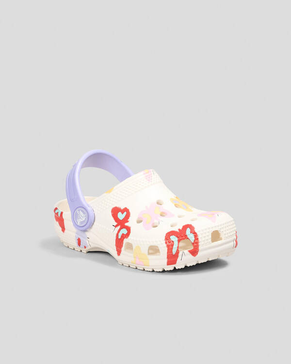 Crocs Toddlers' Classic Butterfly Graphic Clogs for Unisex