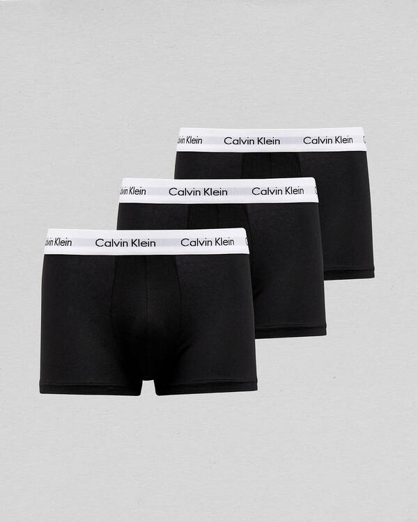 Calvin Klein Cotton Stretch Low Rise Trunks 3 Pack for Mens