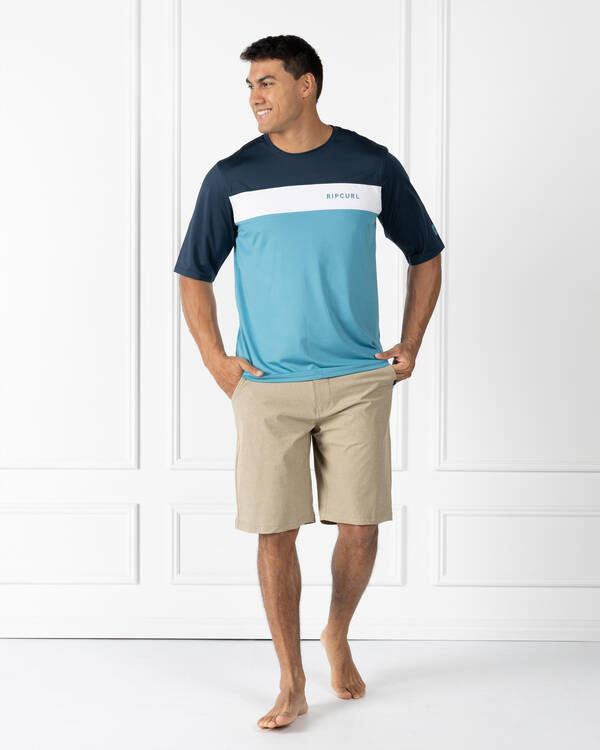 Rip Curl Undertow Short Sleeve Rash Vest for Mens