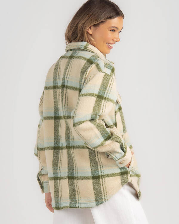 RVCA Valley Plaid Shacket for Womens