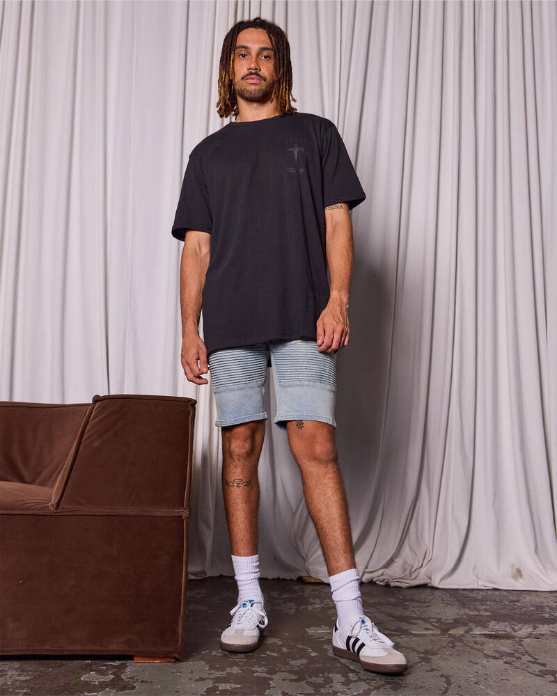 Lucid Rome Denim Walk Shorts for Mens
