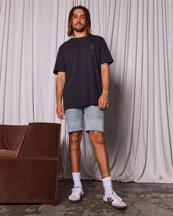 Lucid Rome Denim Walk Shorts for Mens