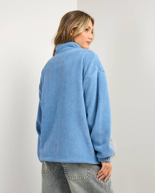 Rusty Two Tides Zip Through Sherpa Fleece Jacket for Womens