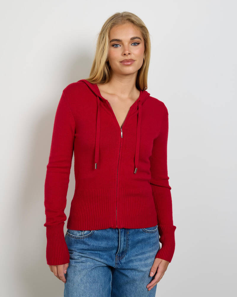 Ava And Ever Cora Hooded Zip Knit Jumper for Womens