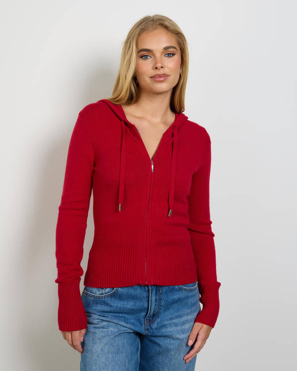 Ava And Ever Cora Hooded Zip Knit Jumper for Womens