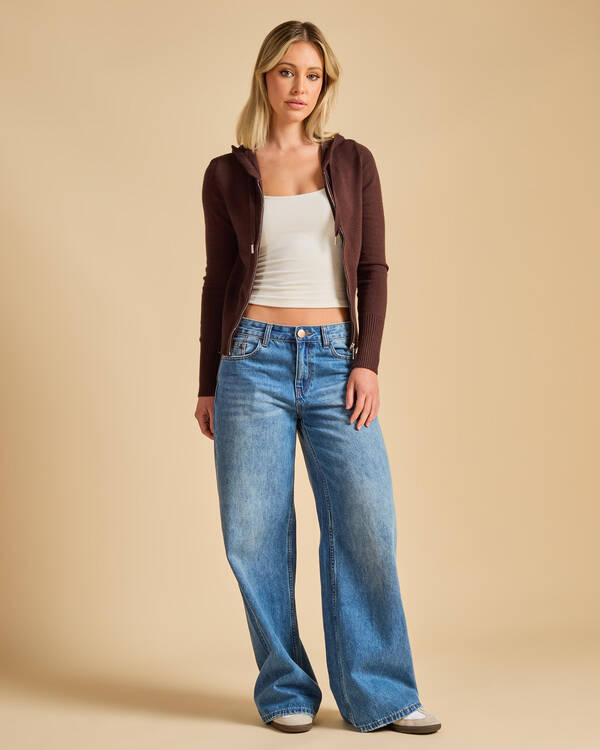Ava And Ever Cora Hooded Zip Knit Jumper for Womens