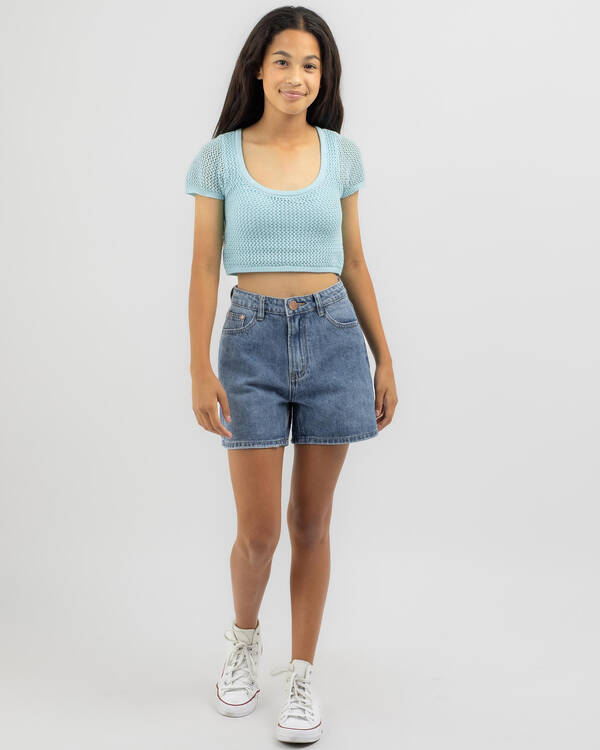 DESU Girls' Byron Mid Denim Shorts for Womens