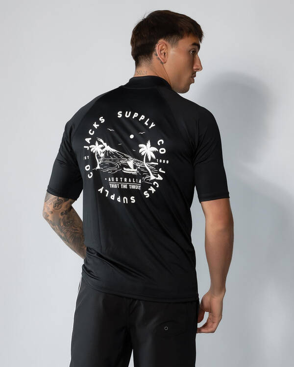 Jacks Escape Short Sleeve Rash Vest for Mens