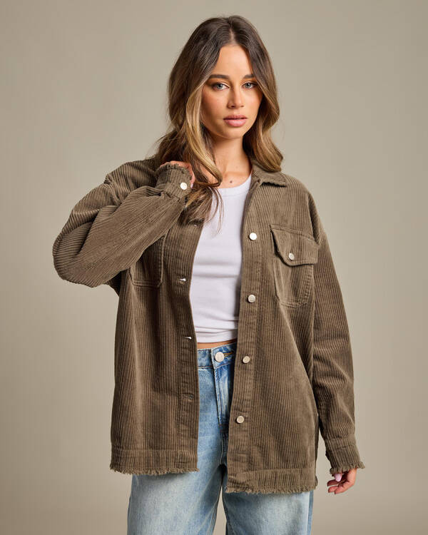 Mooloola Taylor Cord Shacket for Womens