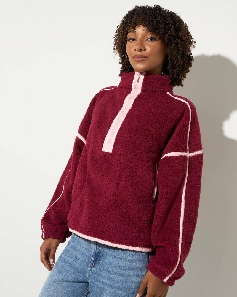 Mooloola Summit Quarter Zip Polar Fleece Sweatshirt for Womens