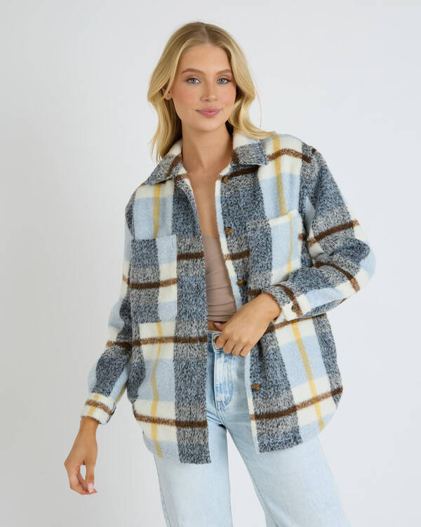 RVCA Valley Plaid Shacket for Womens