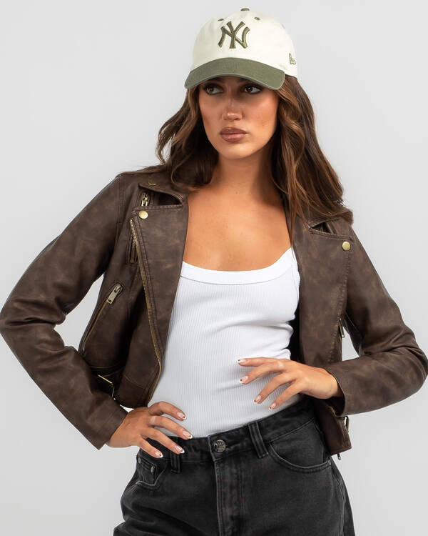 Ava And Ever Davidson Faux Leather Jacket for Womens