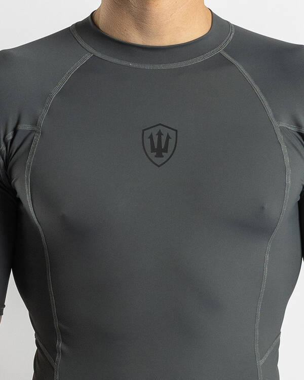 Far King Fitted Short Sleeve Rash Vest for Mens