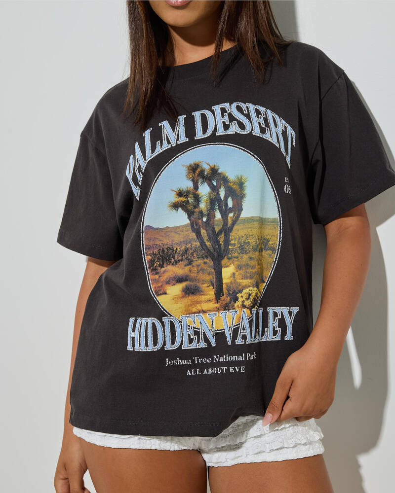 All About Eve Palm Desert Box T-Shirt for Womens
