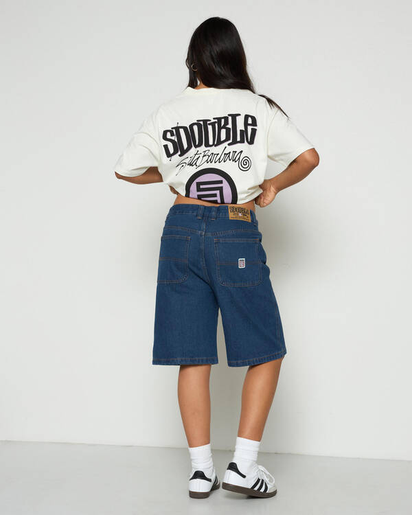 S-Double Womens Denim Standard Shorts for Womens