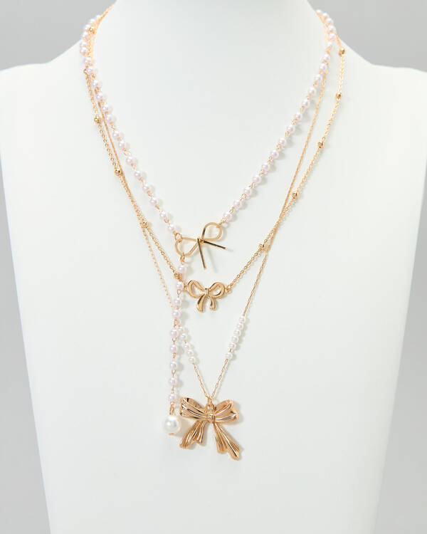 Karyn In LA Bow Tie Necklace Pack for Womens