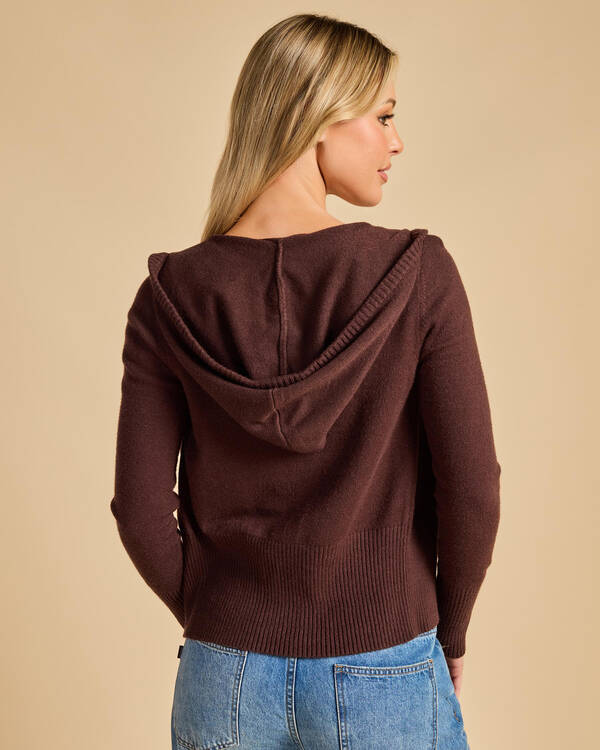 Ava And Ever Cora Hooded Zip Knit Jumper for Womens