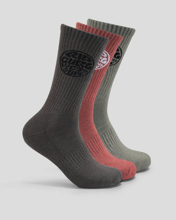 Rip Curl Wetty Crew Socks 3 Pack for Mens