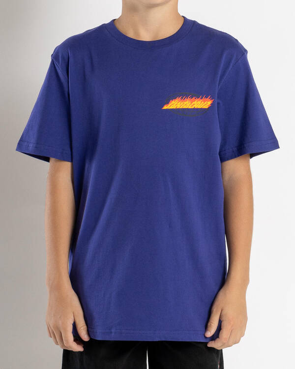 Santa Cruz Boys' Global Flame Dot T-Shirt for Mens