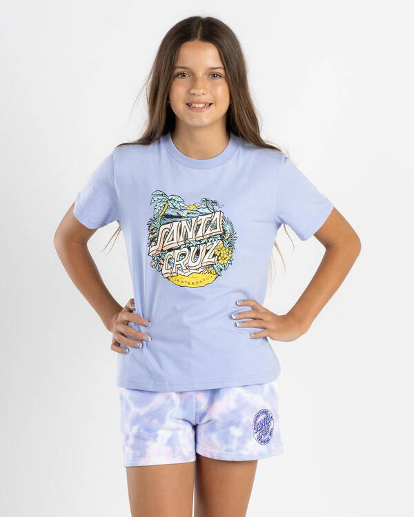 Santa Cruz Girl's Aloha Dot Front T-shirt for Womens