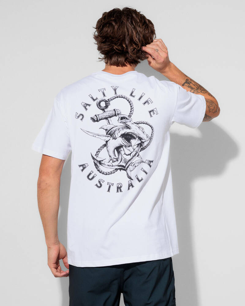 Salty Life Rough Waters T-Shirt for Mens