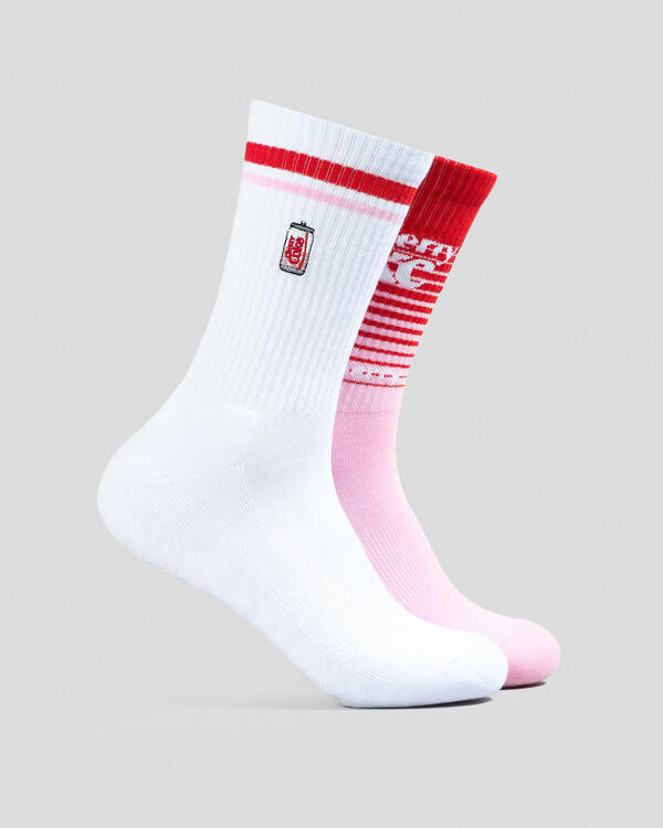 FOOT-IES Cherry Coke Micro Sneaker Socks 2 Pack for Mens