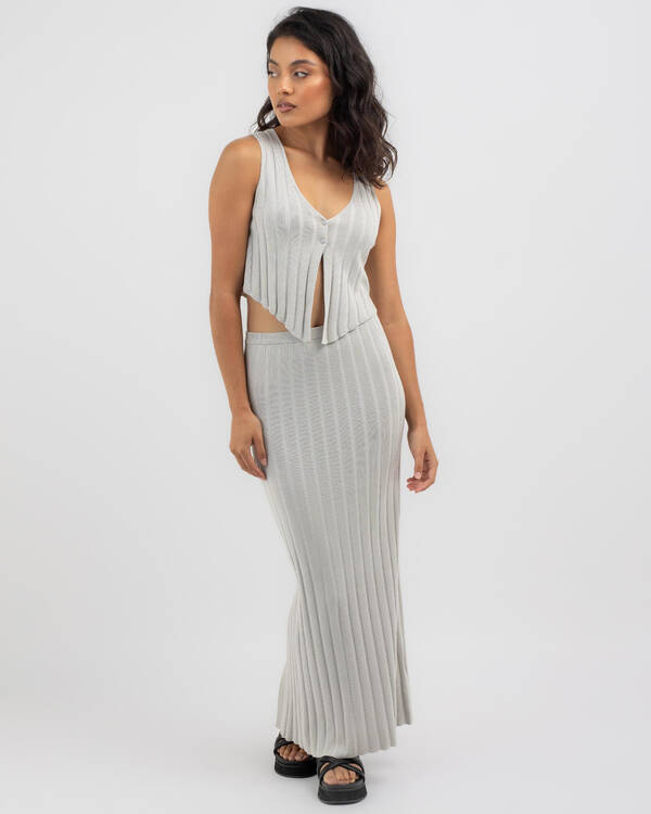 Ava And Ever Naomi Rib Maxi Skirt for Womens