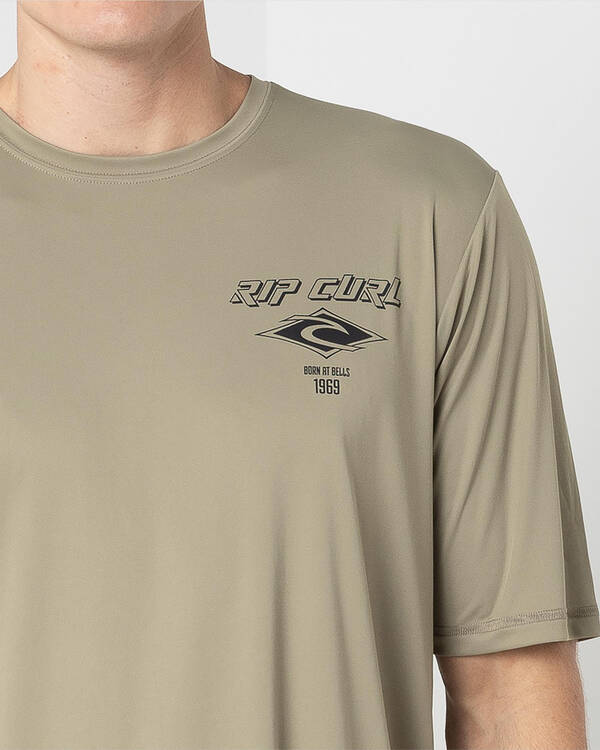 Rip Curl Icons Surflite UPF Short Sleeve Rash Vest for Mens