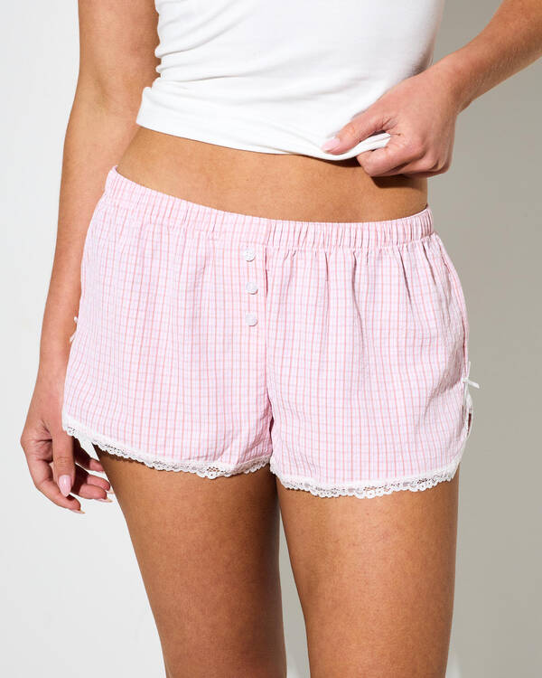 Malibu Lounge Walter Check Shorts for Womens