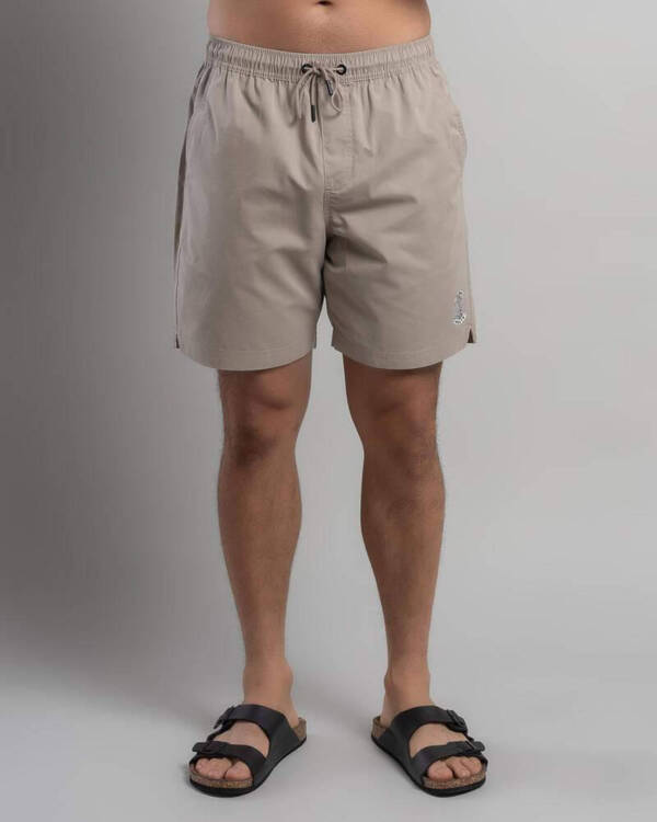 The Mad Hueys Skull Anchor Volley Shorts for Mens