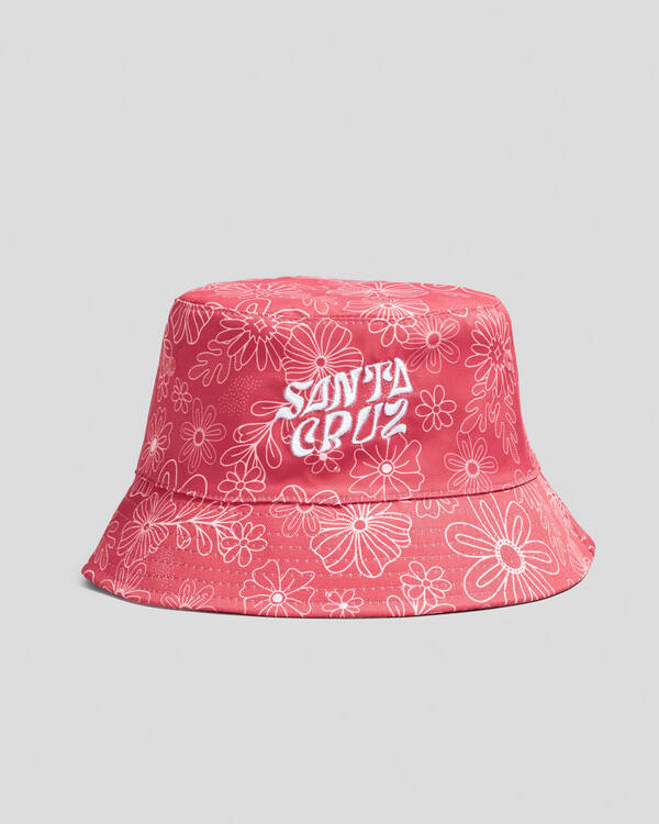 Santa Cruz Girls' Vibes Repeat Mono Bucket Hat for Womens