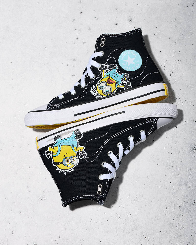 Converse Kids' Minions Chuck Taylor All Star Hi Tops Shoes for Mens