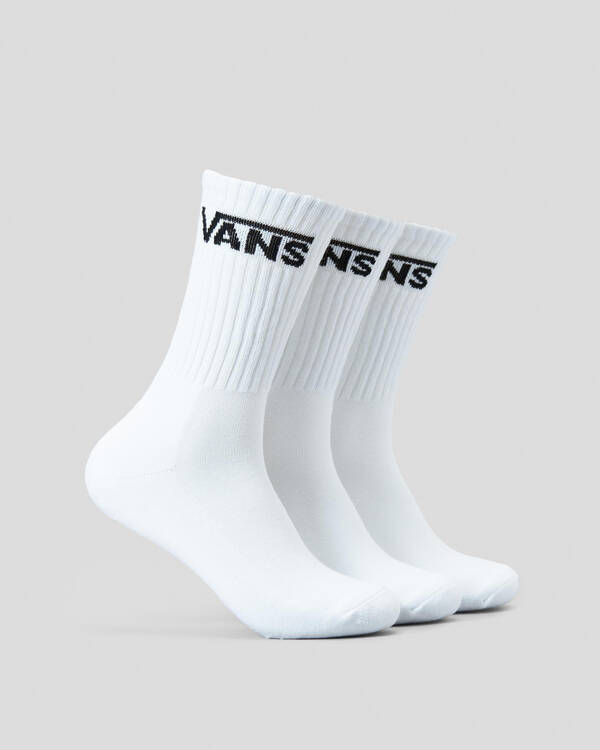 Vans Boys' Classic Crew Socks 3 Pack for Mens