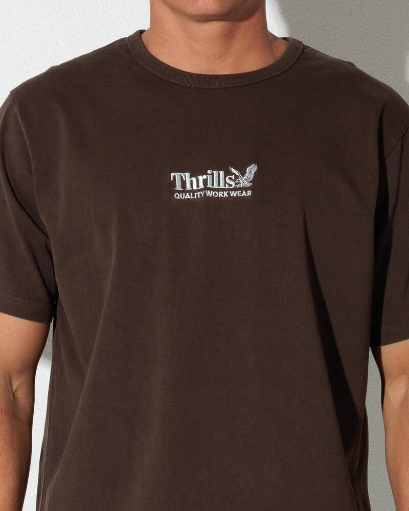 Thrills Workwear Embro Merch Fit T-Shirt for Mens