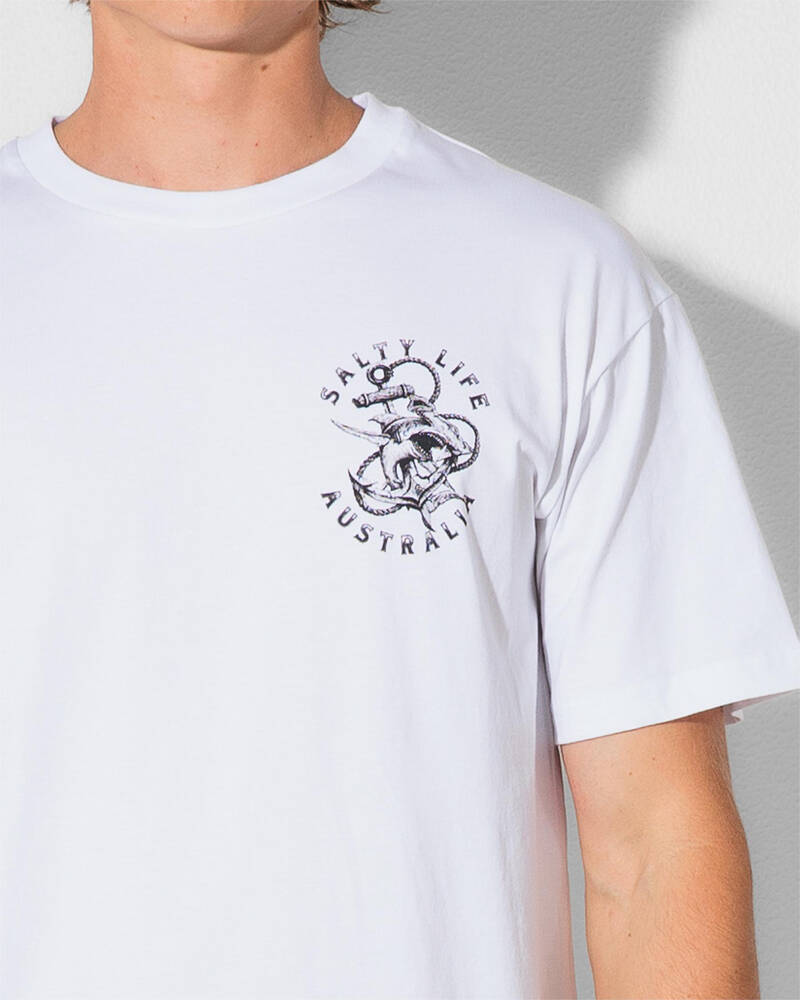 Salty Life Rough Waters T-Shirt for Mens