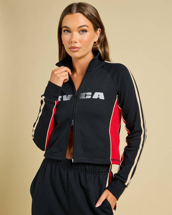 RVCA VA Track Zip Through Sweatshirt for Womens