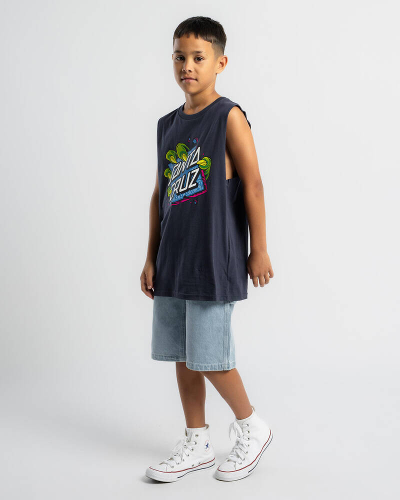 Santa Cruz Boys' Johnson Beast Dot Stack Muscle Tank for Mens