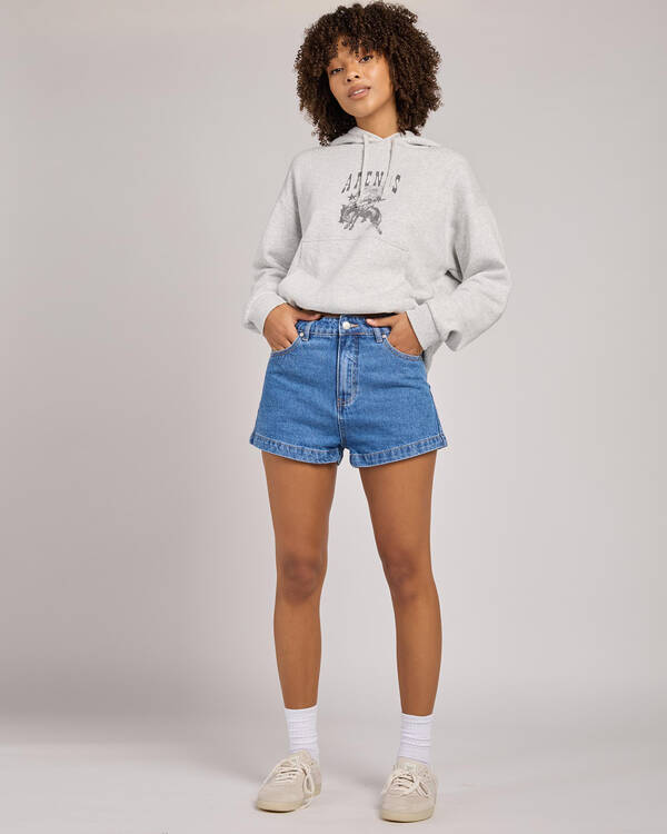 Afends Studio High Waist Denim Shorts for Womens