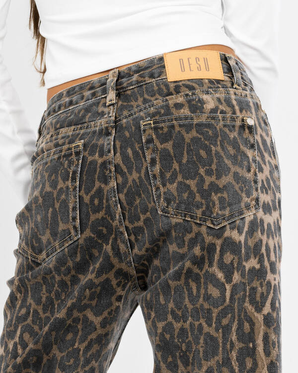 DESU Girls' Wild Cat Straight Leg Jeans for Womens