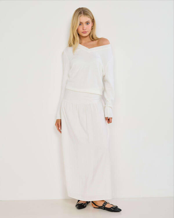 Mooloola Lydia V Neck Knit Jumper for Womens