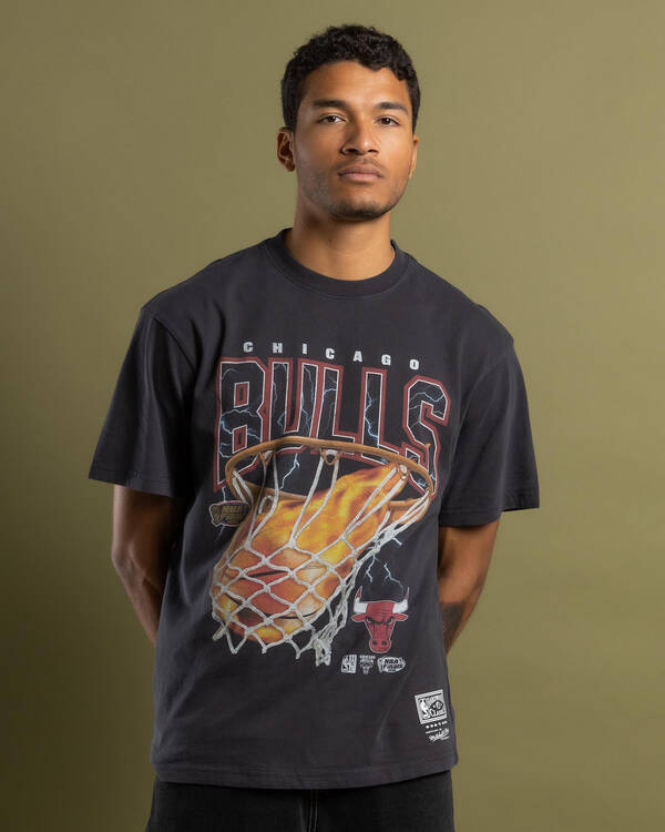 Mitchell & Ness Chicago Bulls Fire N Lightning T-Shirt for Mens