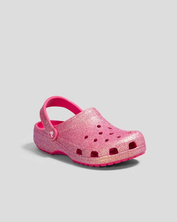 Crocs Kids' Classic Glitter Clogs for Unisex
