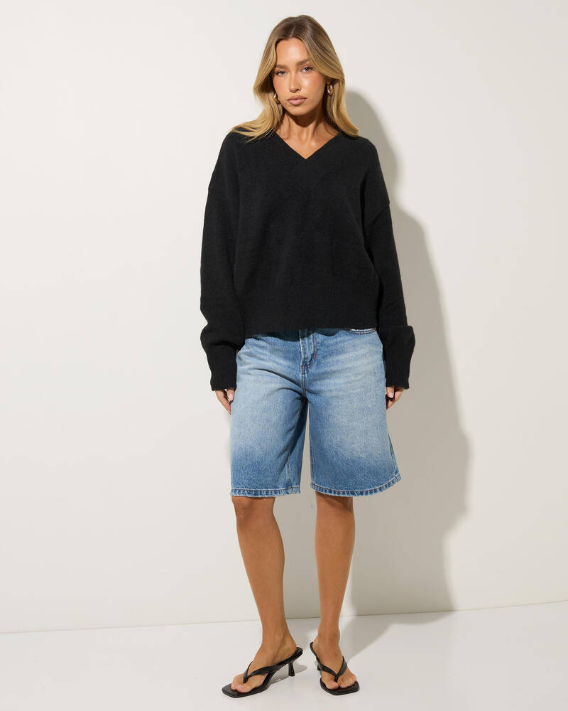 Mooloola Revival V Neck Knit Jumper for Womens