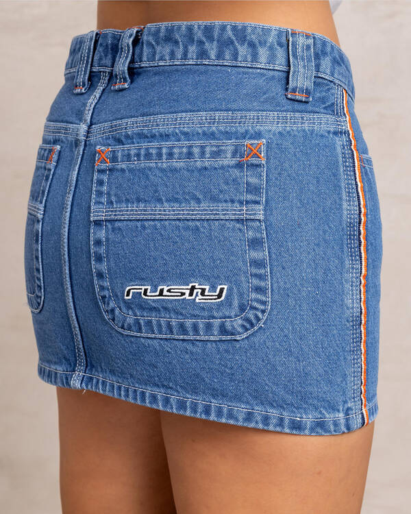 Rusty Flip Mommy Mini Denim Skirt for Womens