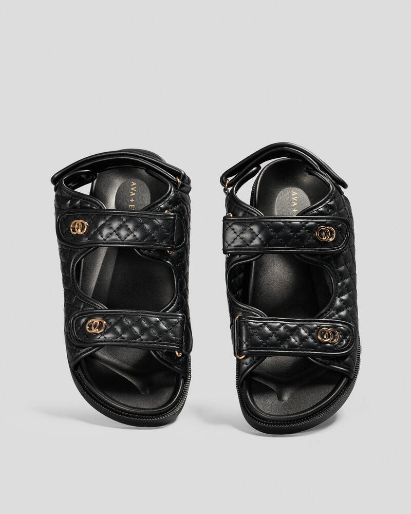 Ava And Ever Leo Quilted Slide Sandals for Womens