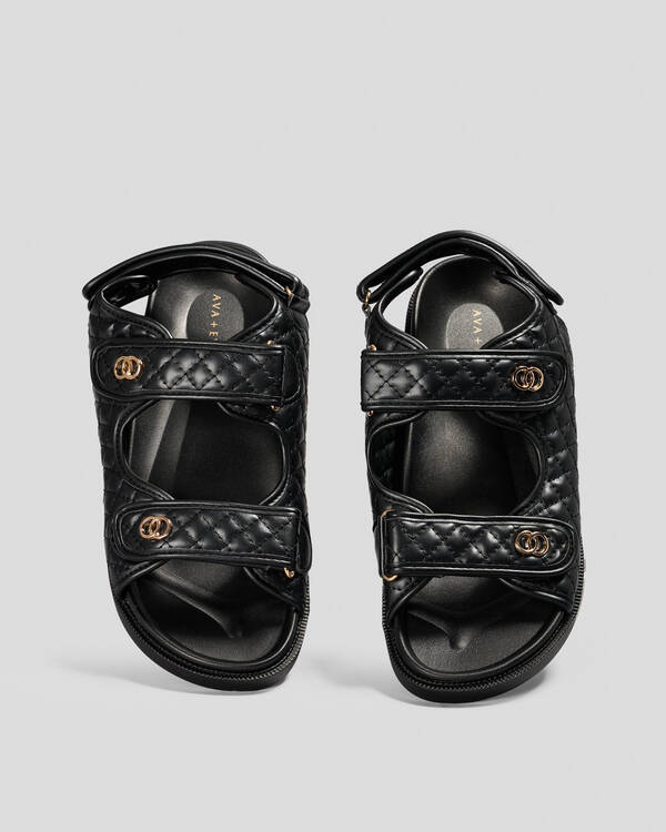 Ava And Ever Leo Quilted Slide Sandals for Womens